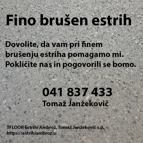 Fino brušen estrih