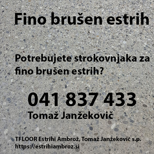 Fino brušen estrih