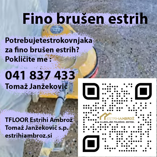Fino brušen estrih - referenca