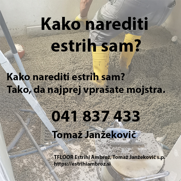 Kako narediti estrih sam