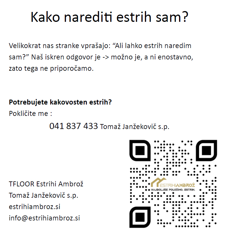 Kako narediti estrih sam