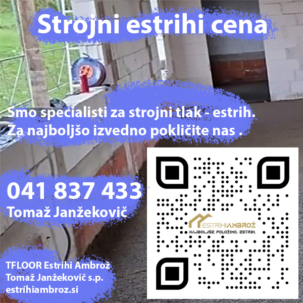Strojni estrihi cena