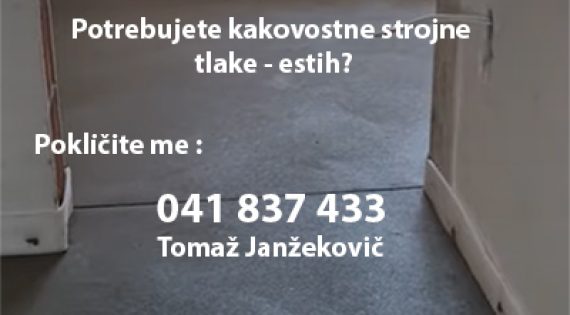 Strojni tlaki in estrihi – estrihiambroz.si