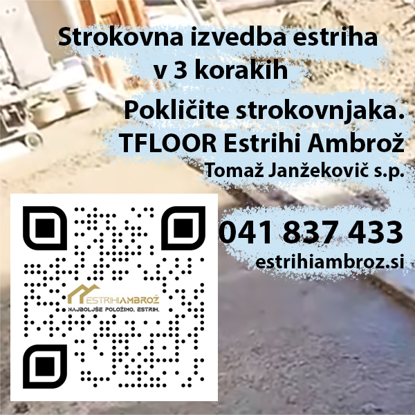 Strokovna izvedba strojnega estriha v 3 korakih, Tfloor Estrihi Ambrož