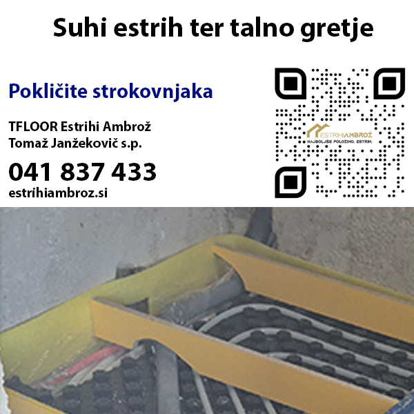 Suhi estrih ter talno gretje