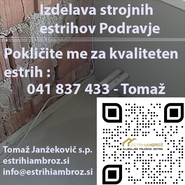 Izdelava strojnih estrihov Podravje