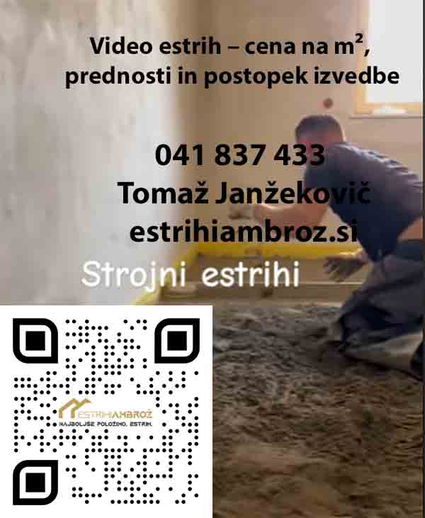 Video estrih – cena na m², prednosti in postopek izvedbe