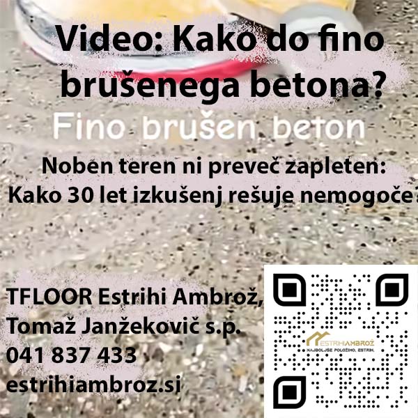 Video Kako do fino brušenega betona Video Kako do fino brušenega betona