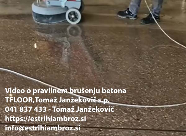 Video o pravilnem brušenju betona
