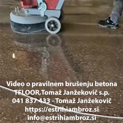 Video o pravilnem brušenju betona